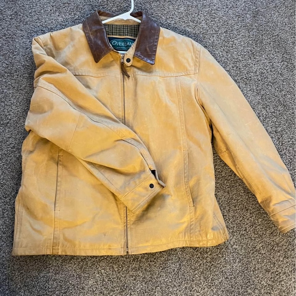 Vintage Genuine Leather Tan Overland Coat